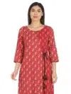 Red Printed Women Kurti Long