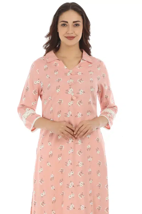 Pink Printed Kurta Women
