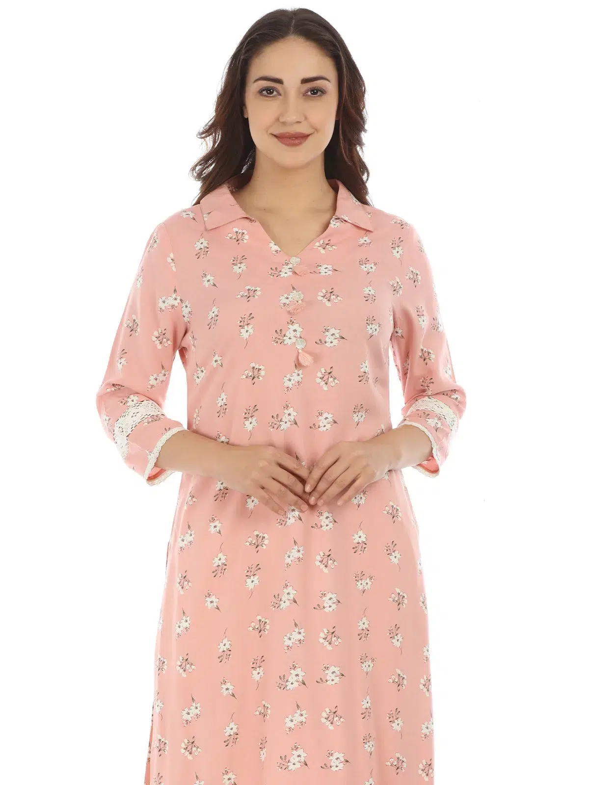 Pink Printed Kurta Women