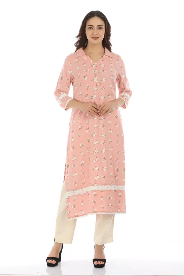 Pink Printed Kurta Women