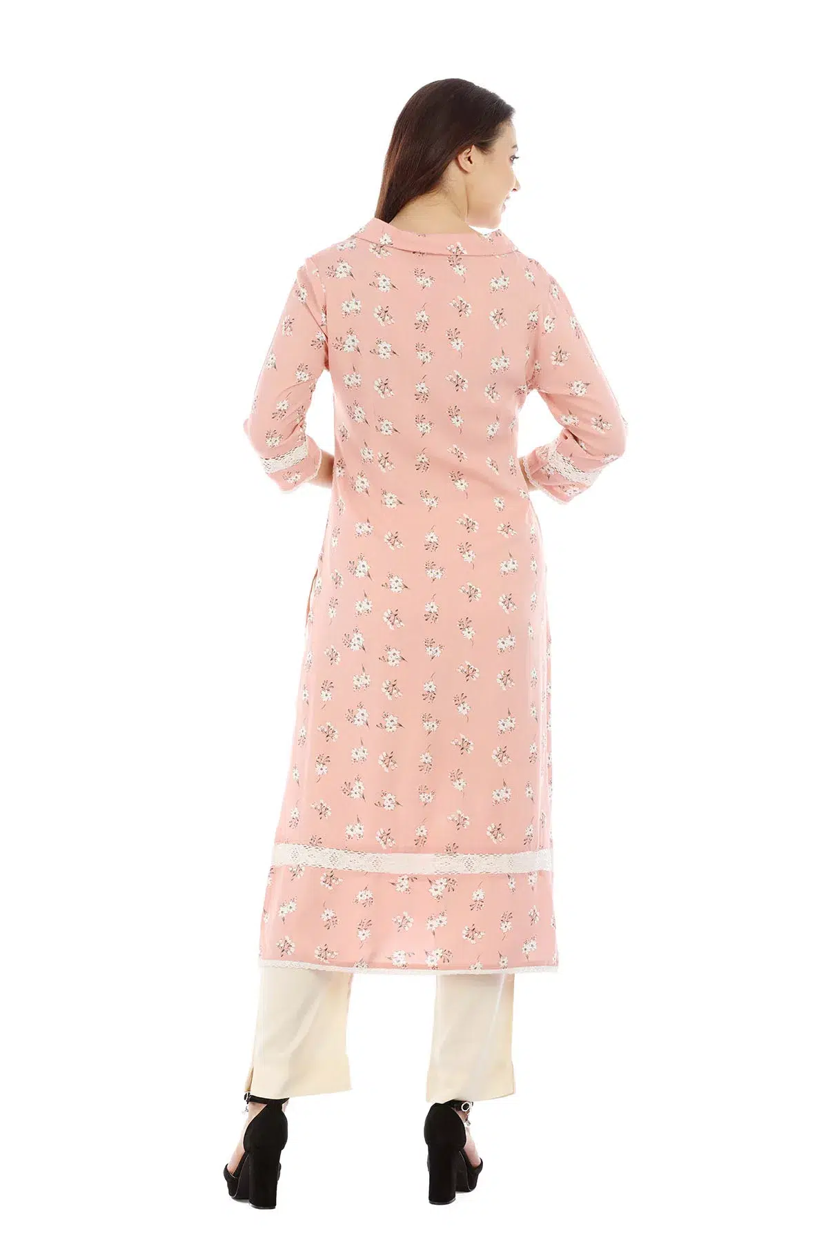 Pink Printed Kurta Women