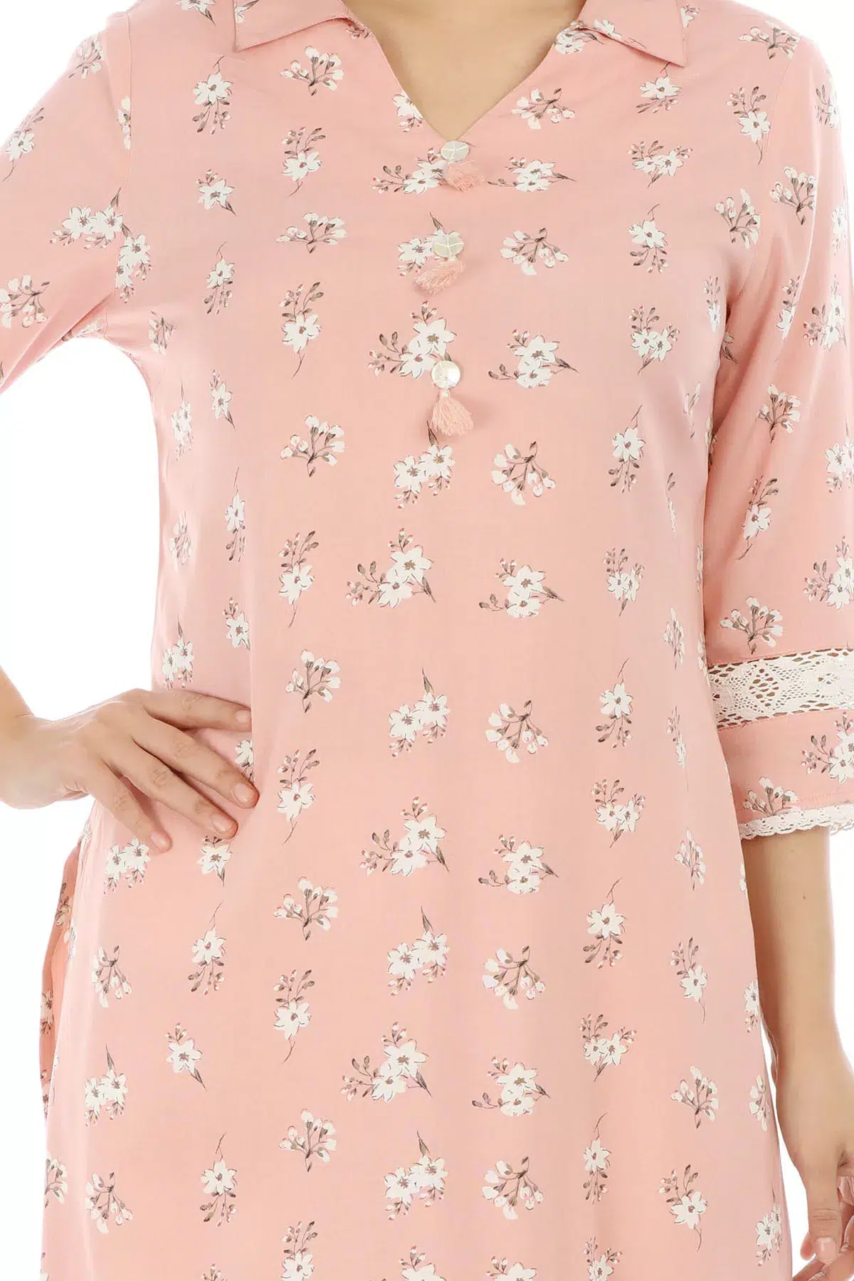Pink Printed Kurta Women