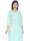 Mint Blue Kurti For Women Printed