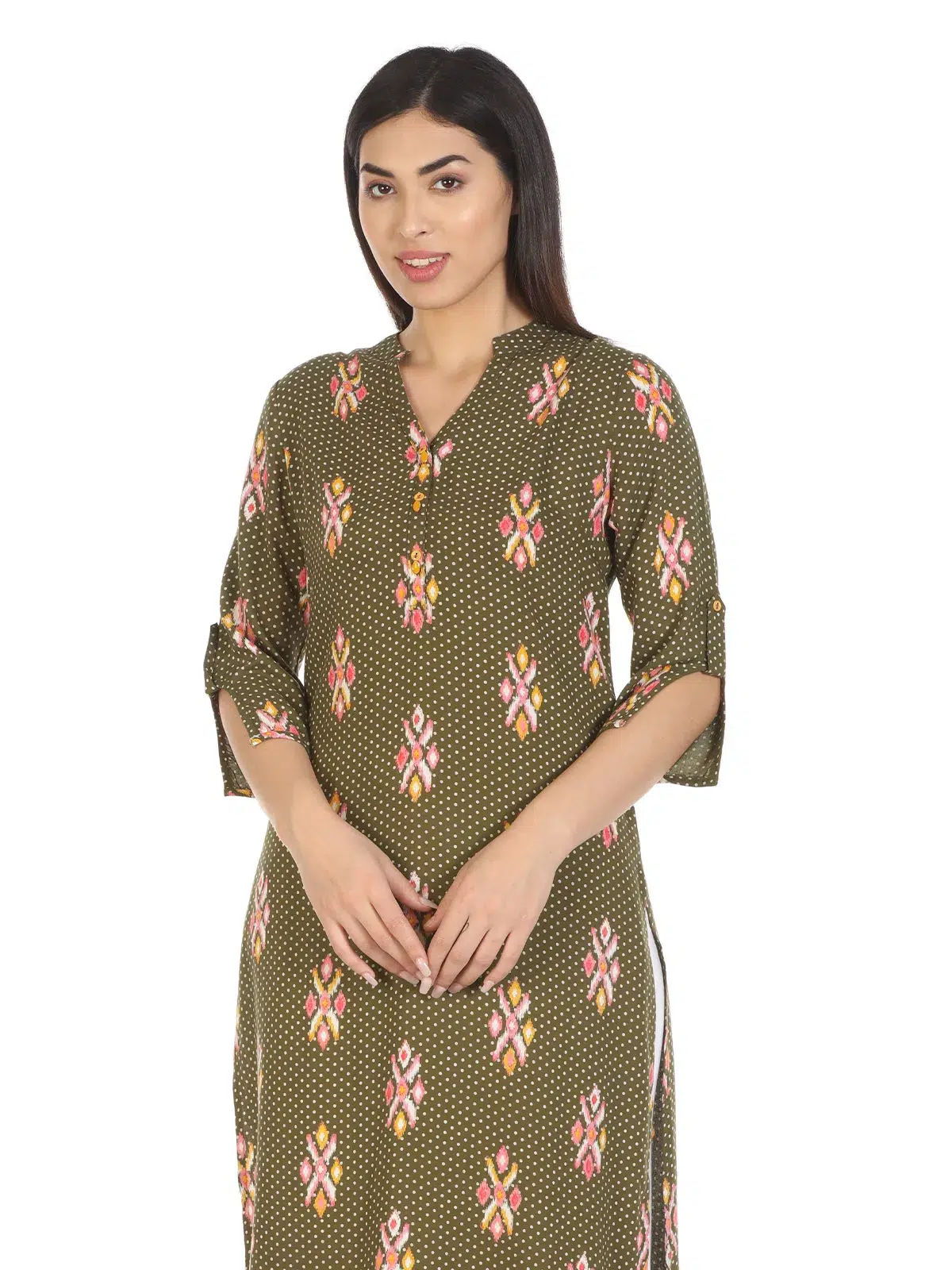Brown Printed Ladies Kurtis Online