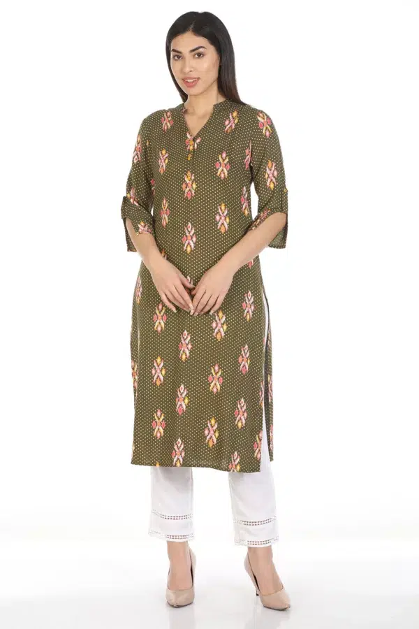 Brown Printed Ladies Kurtis Online