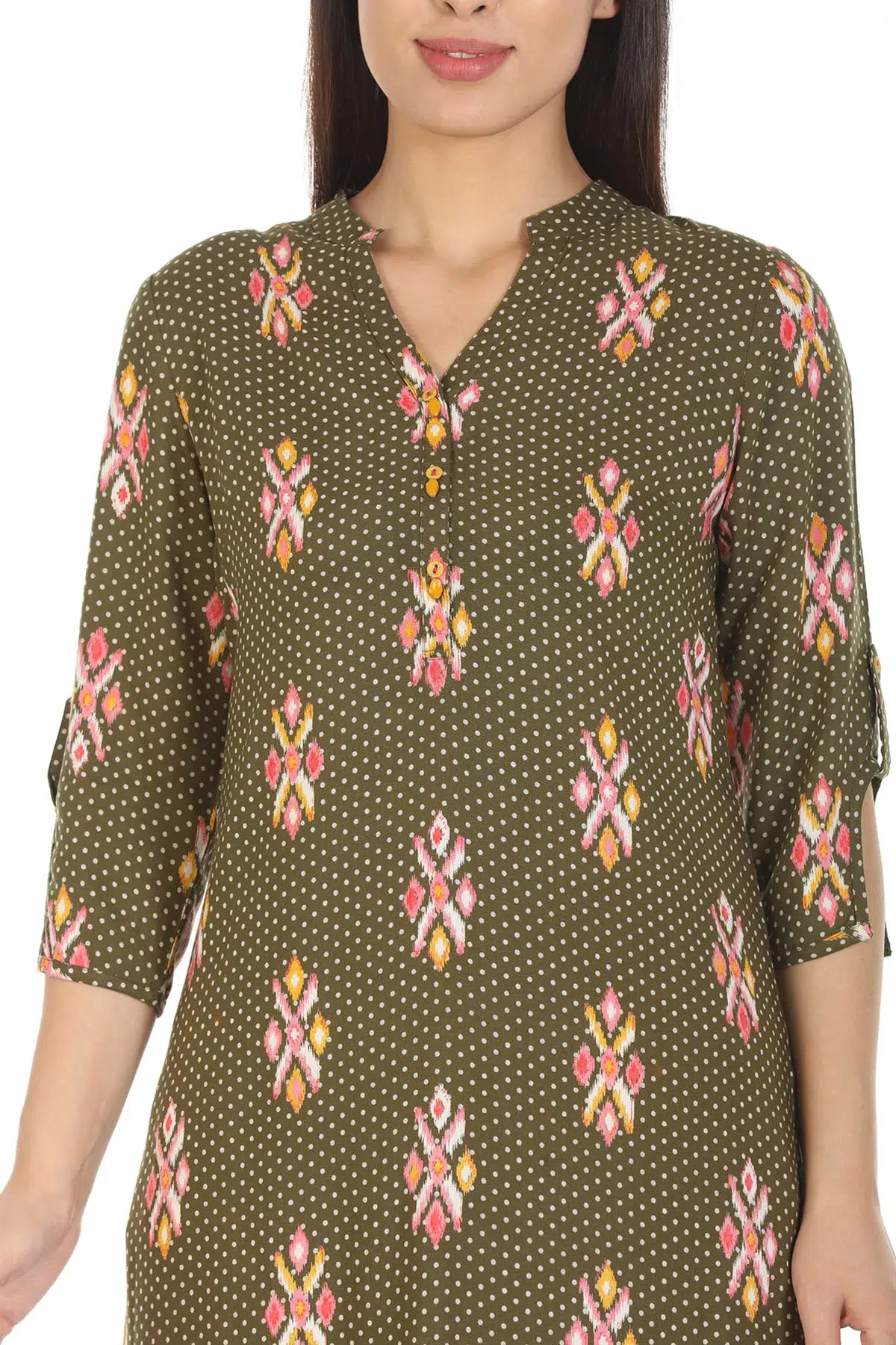 Brown Printed Ladies Kurtis Online