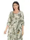 Olive Green Printed Kurta Women