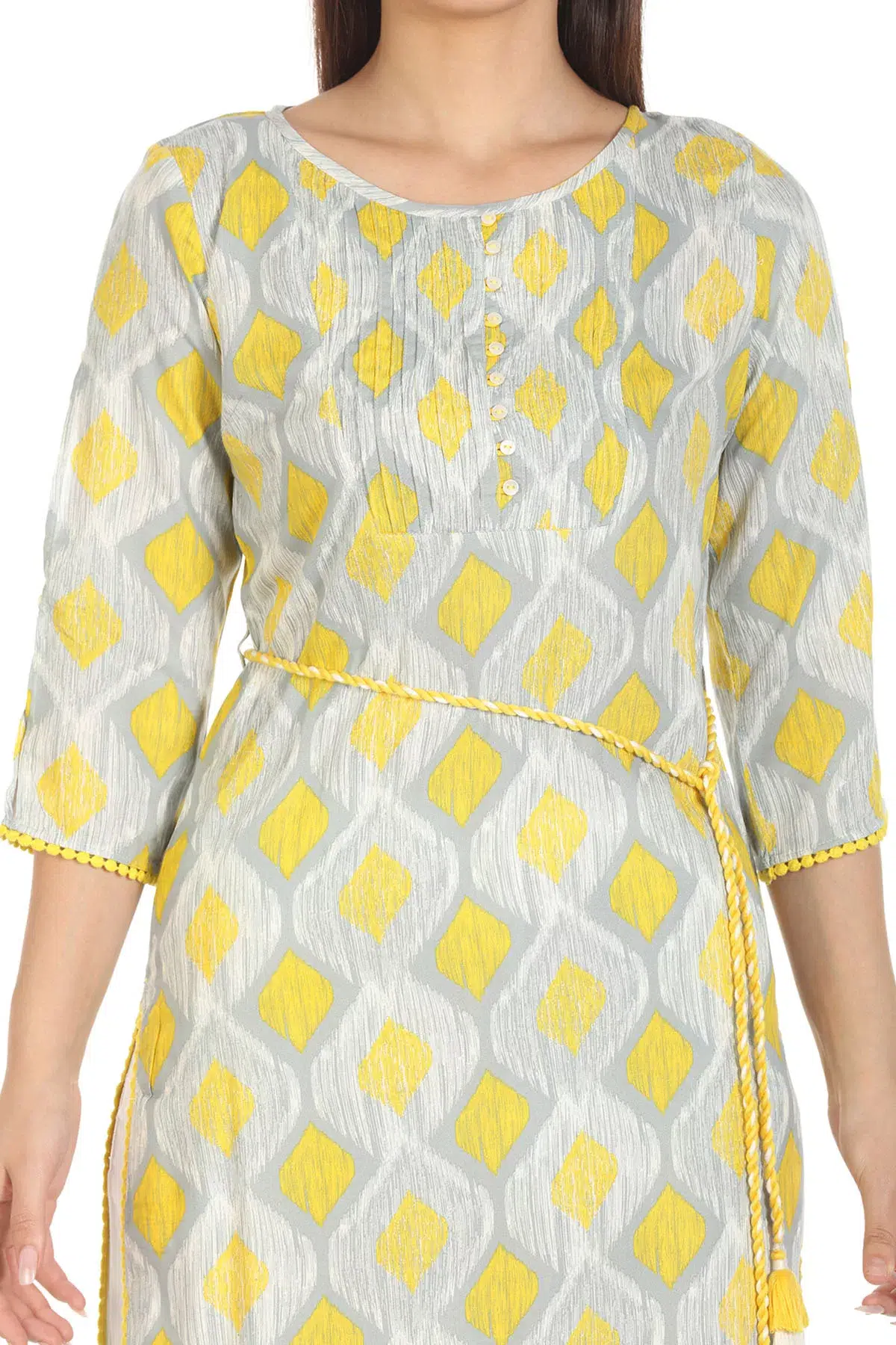 Grey Printed Ladies Kurti Latest