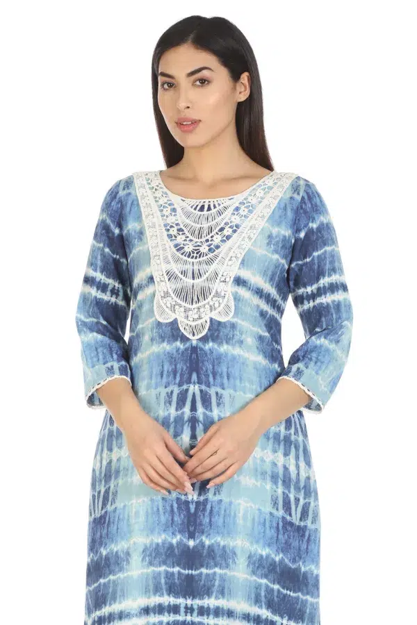 Blue Printed Women Kurti Online