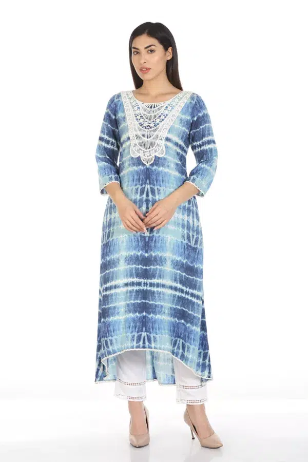 Blue Printed Women Kurti Online