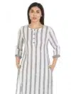 White Striped Female Kurti