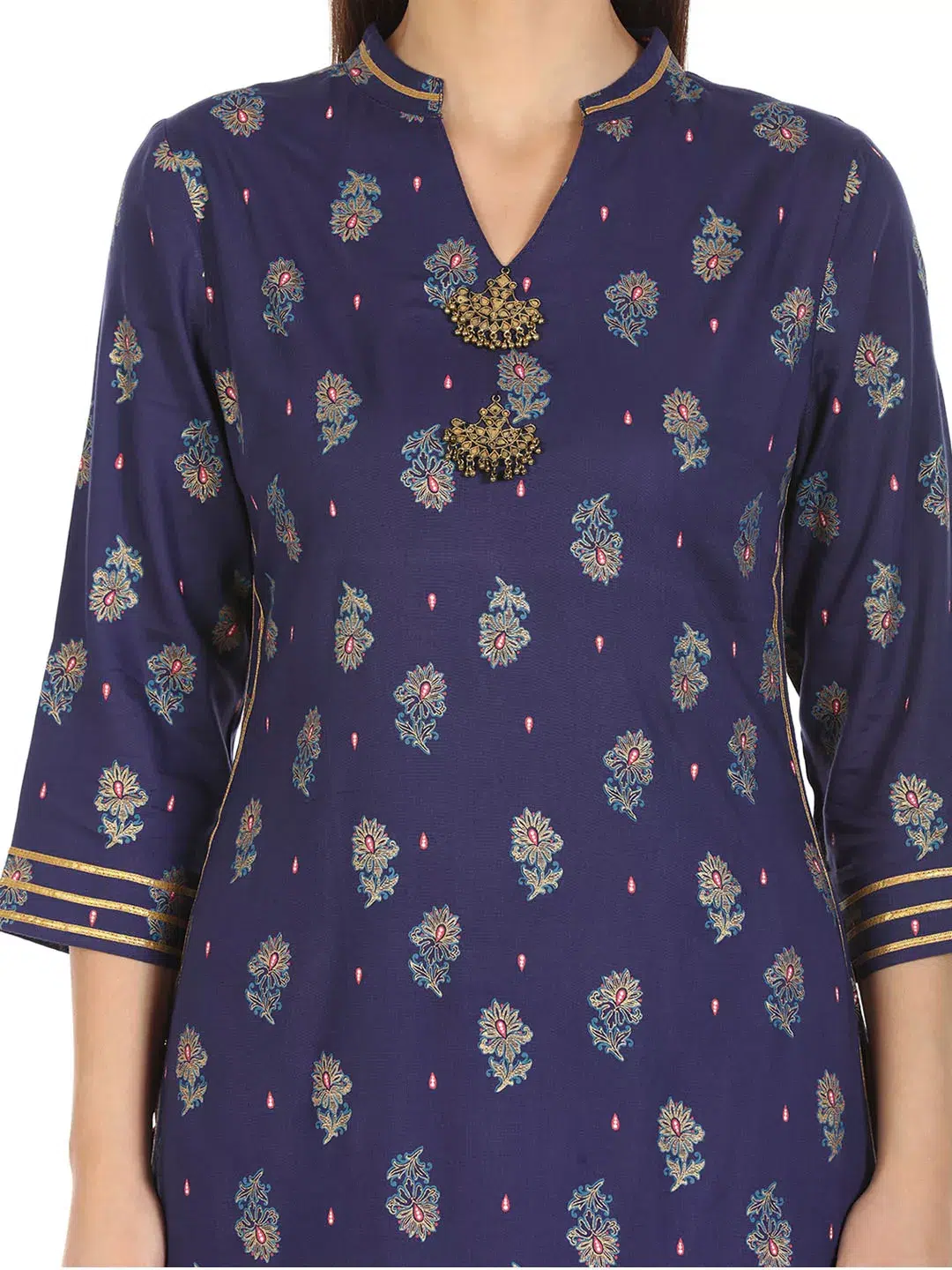 Blue Printed Ladies Kurtis Online