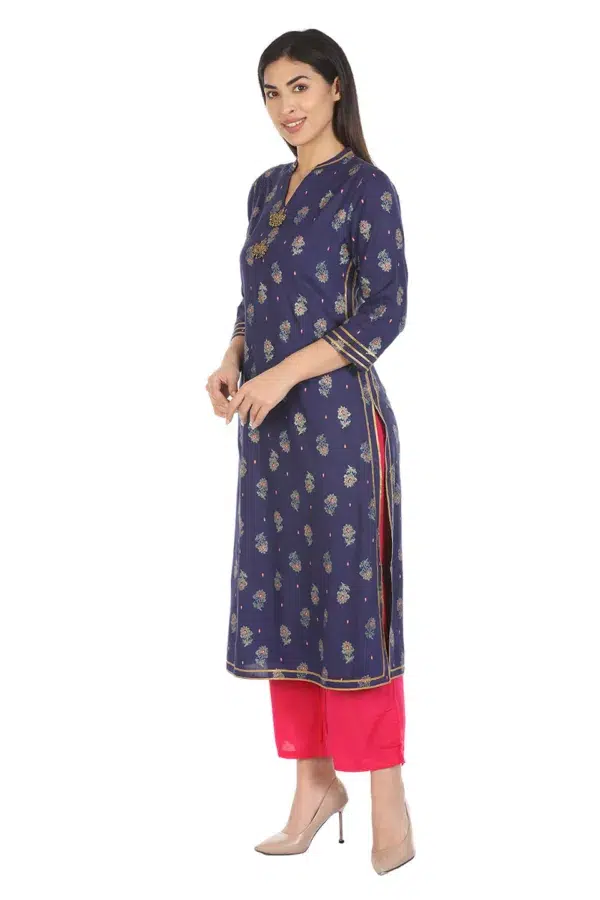 Blue Printed Ladies Kurtis Online