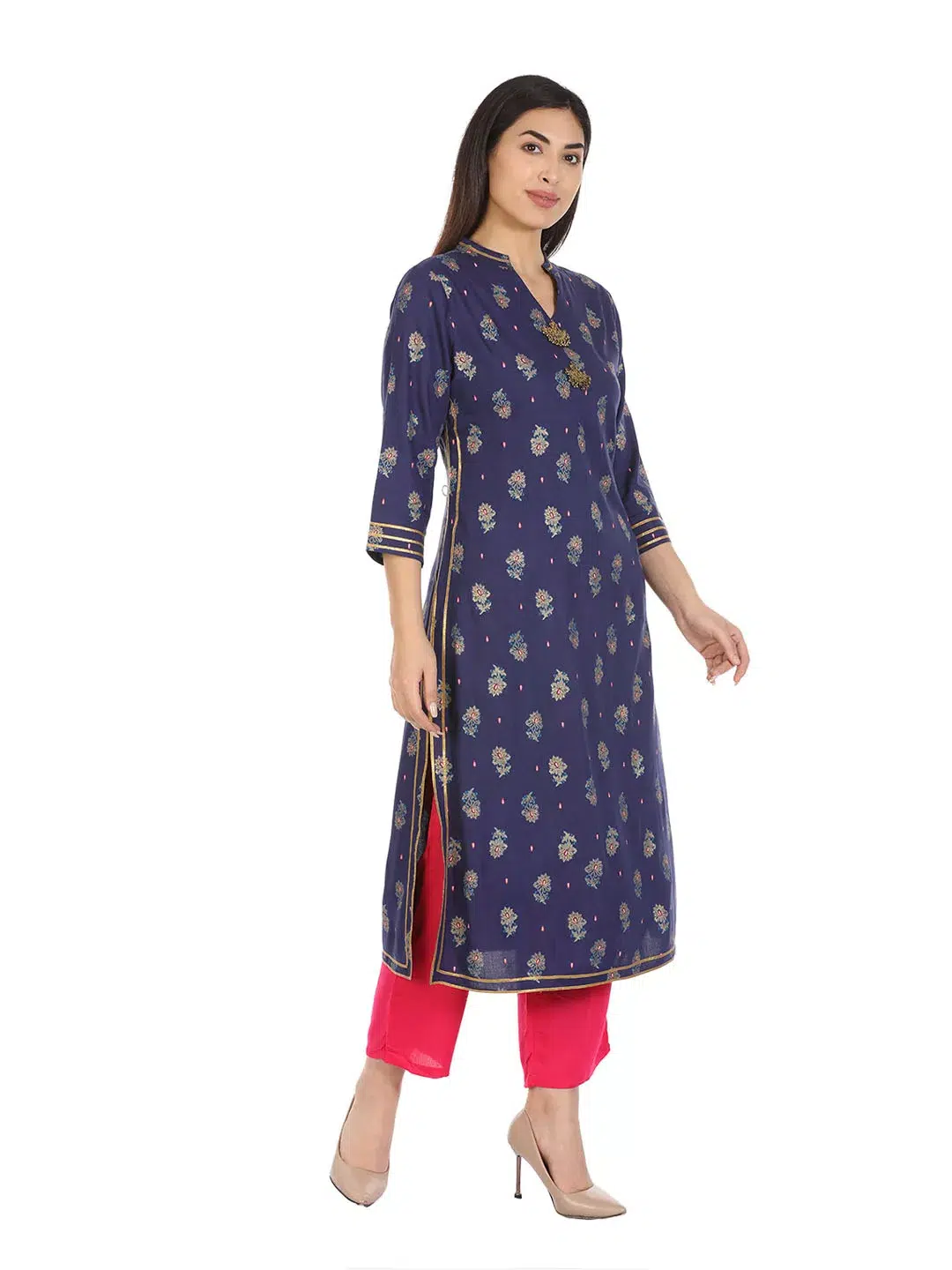 Blue Printed Ladies Kurtis Online