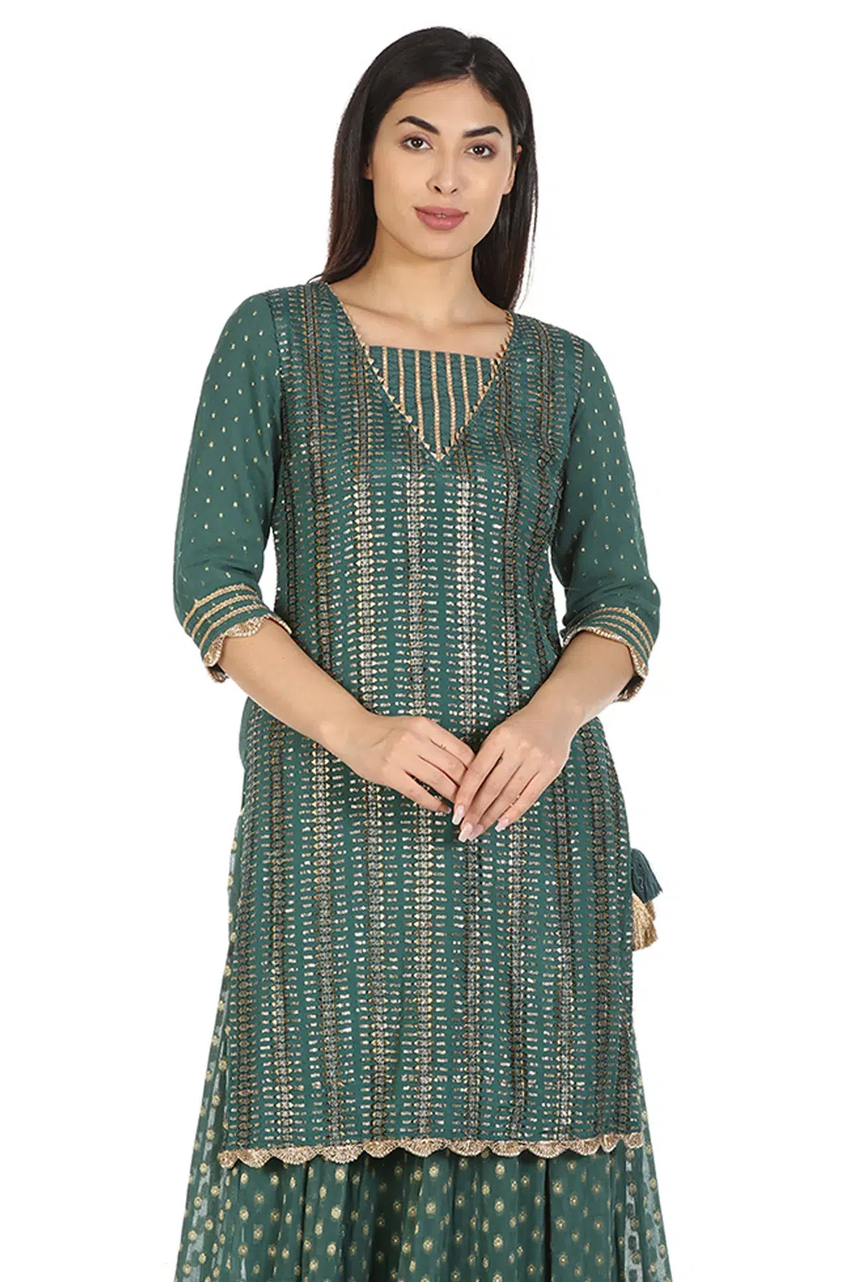 Green Kurta For Mehndi For Women