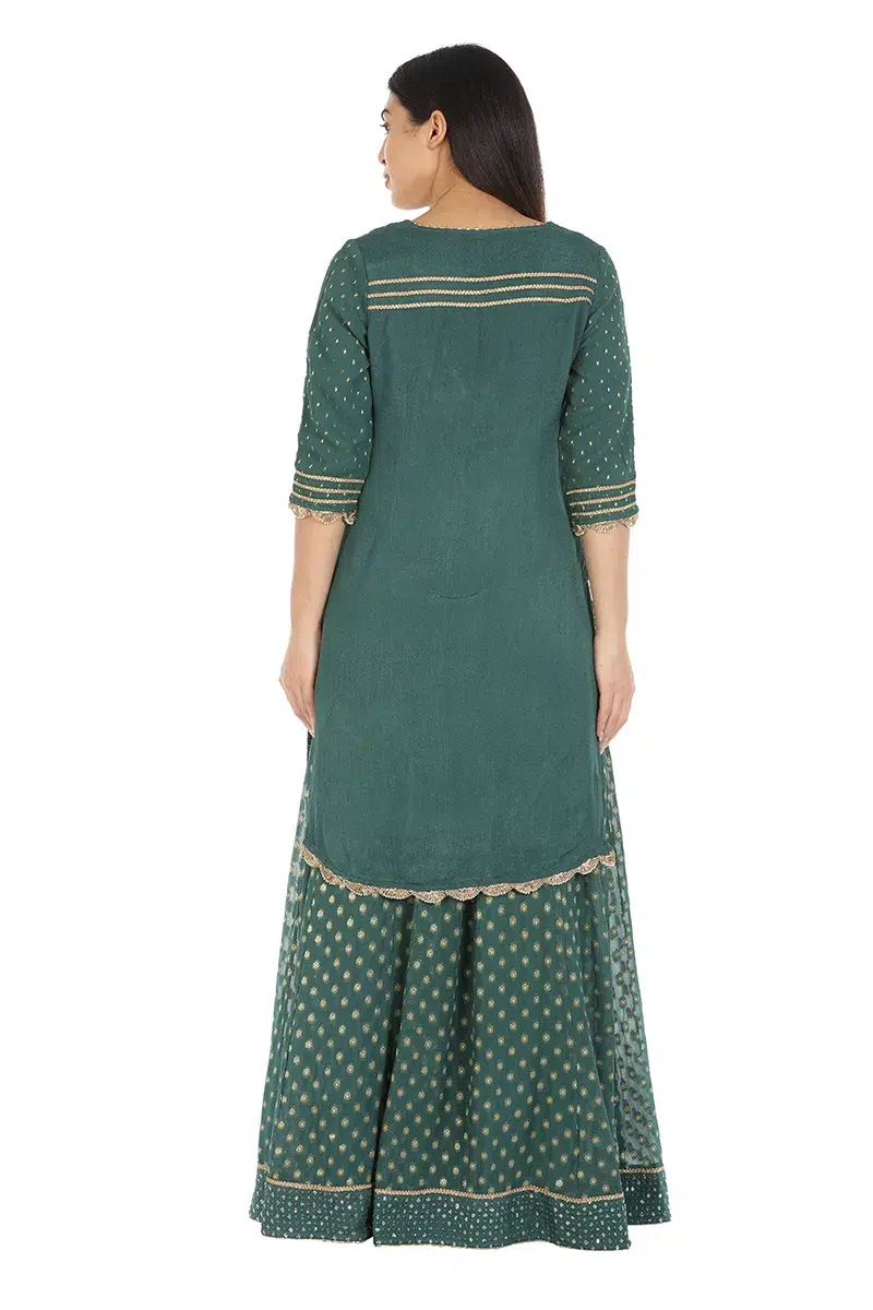 Green Kurta For Mehndi For Women
