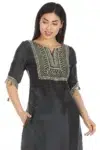 Dark Grey Colour Kurta For Women