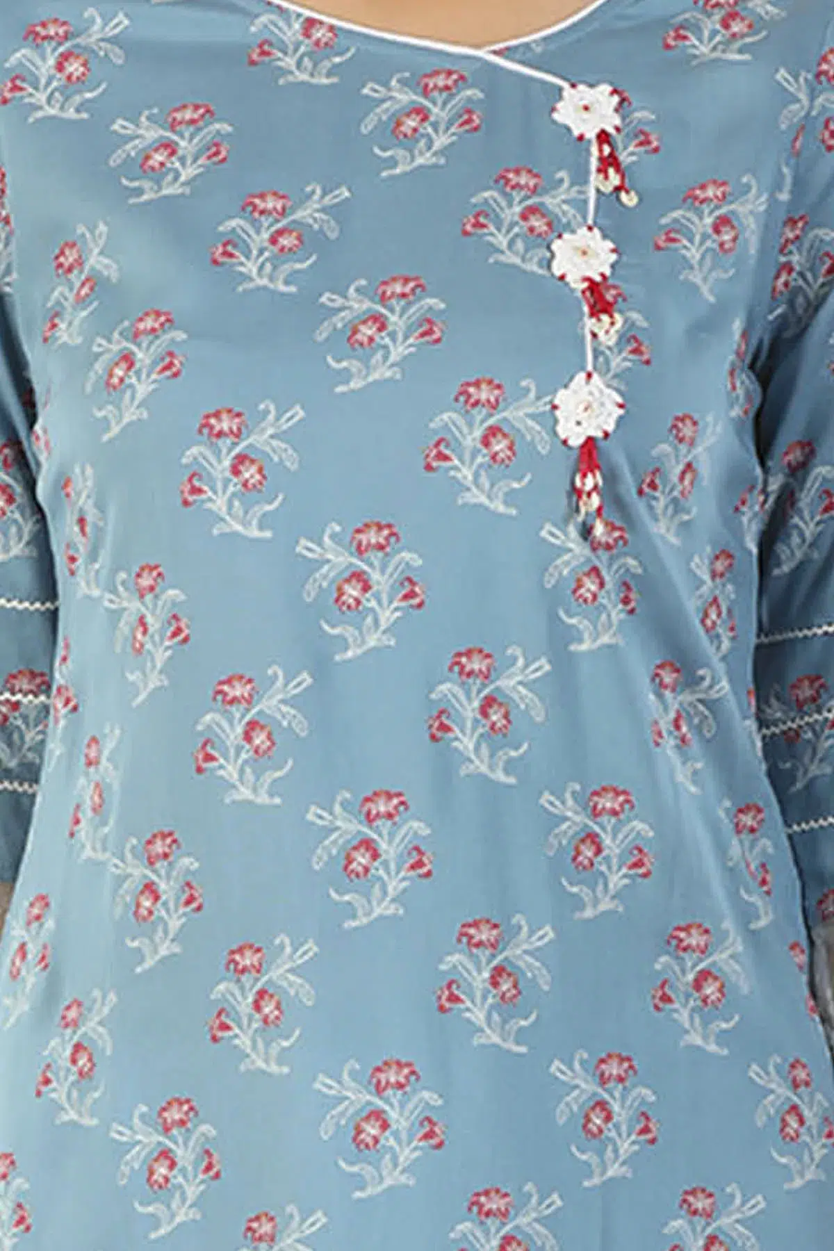 Printed Blue Kurta Woman