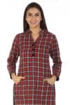 Red Checks Ladies Kurti New