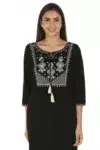 Black Embroidered Ladies Kurti Latest