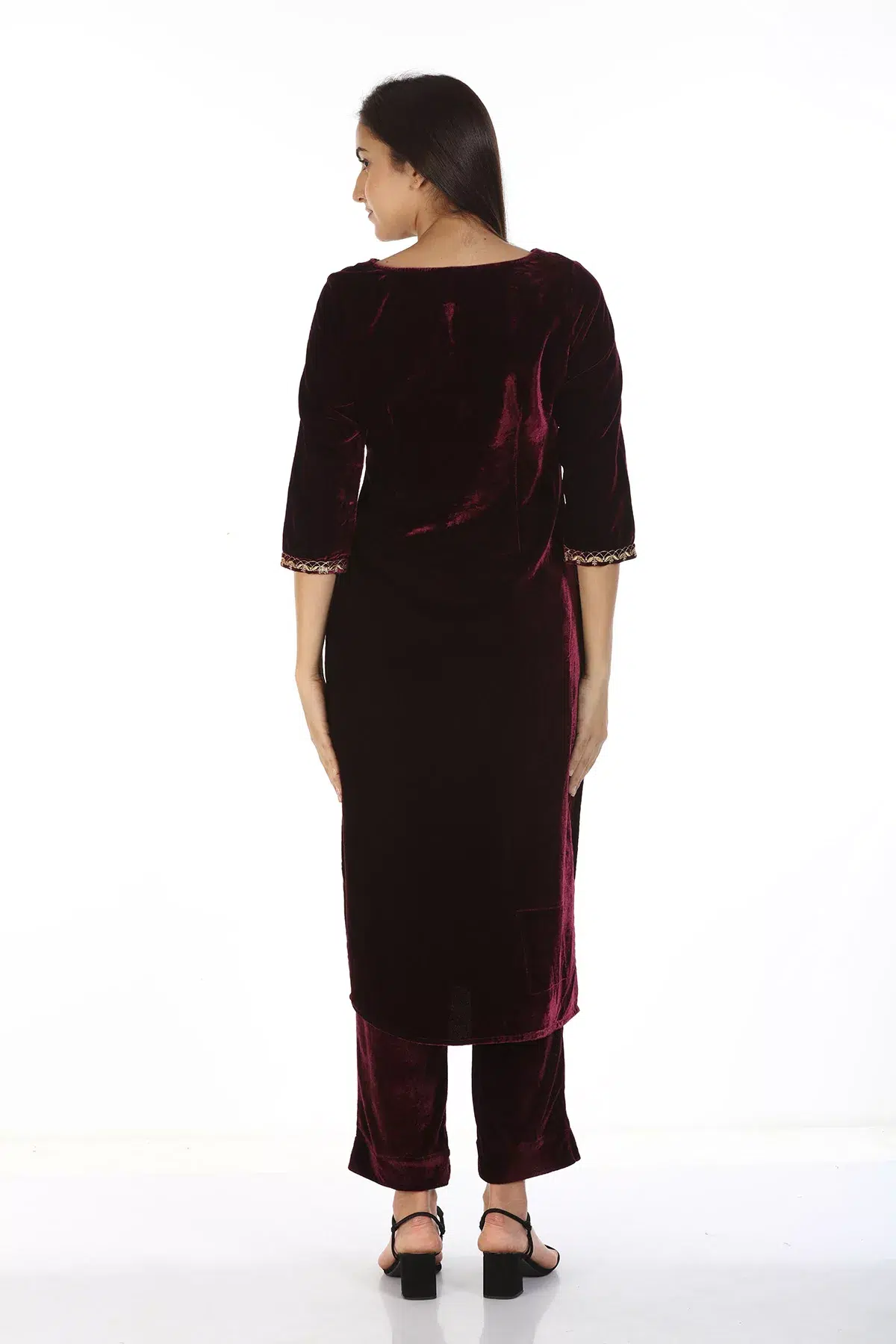 Embelished Maroon Colour Kurti For Women