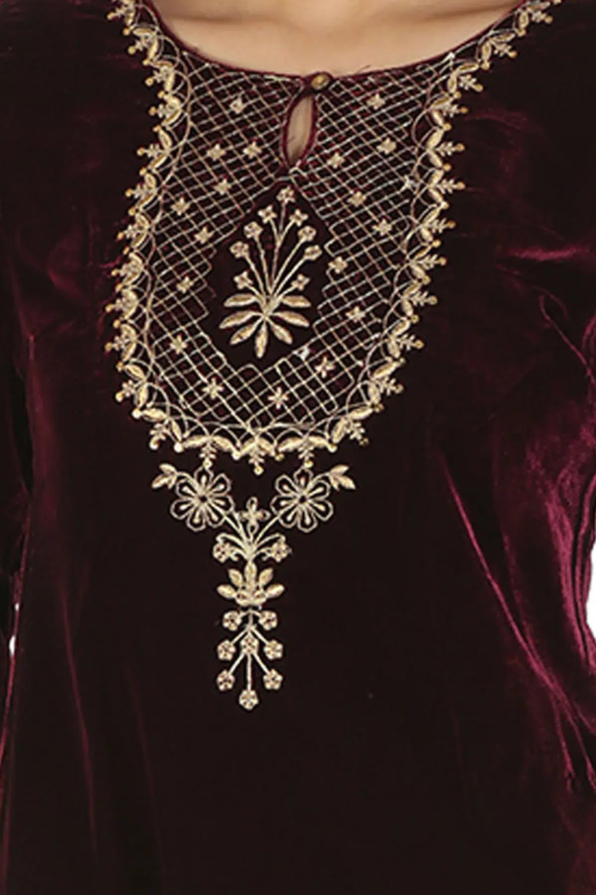 Embelished Maroon Colour Kurti For Women