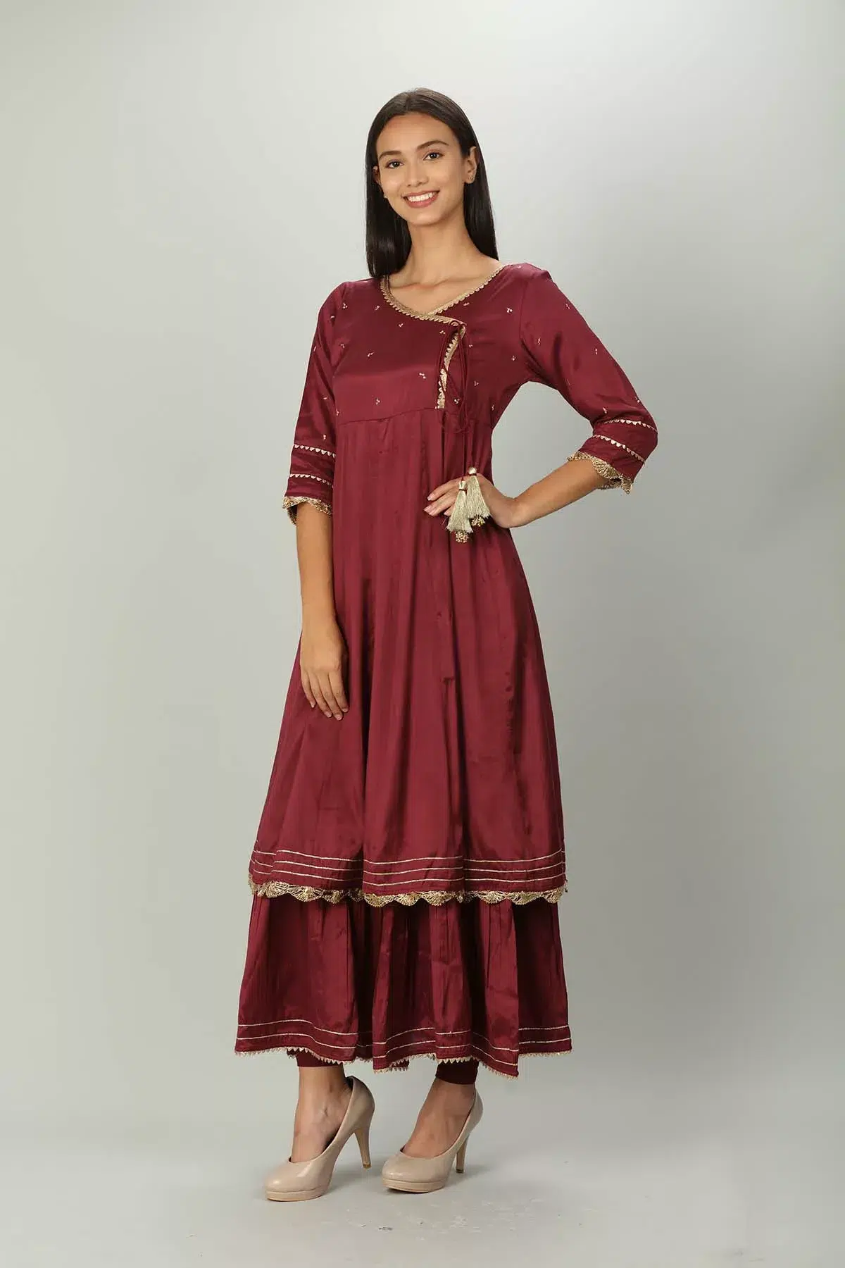 Wine Kurta Women