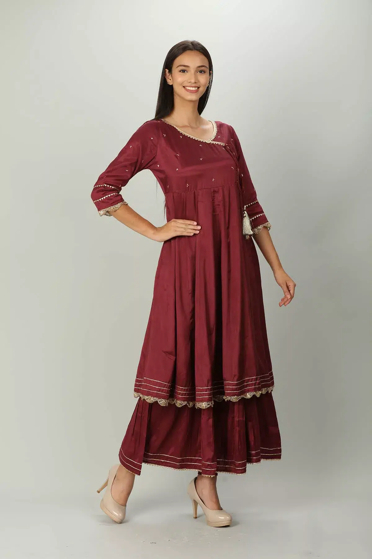 Wine Kurta Women