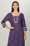 Purple Embelished Female Kurti