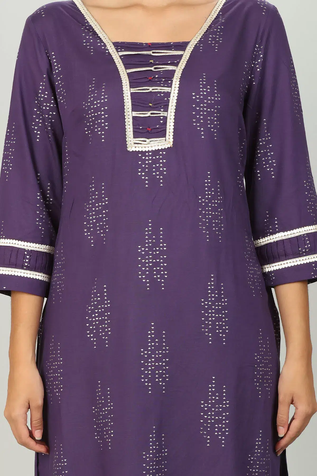 Purple Embelished Female Kurti