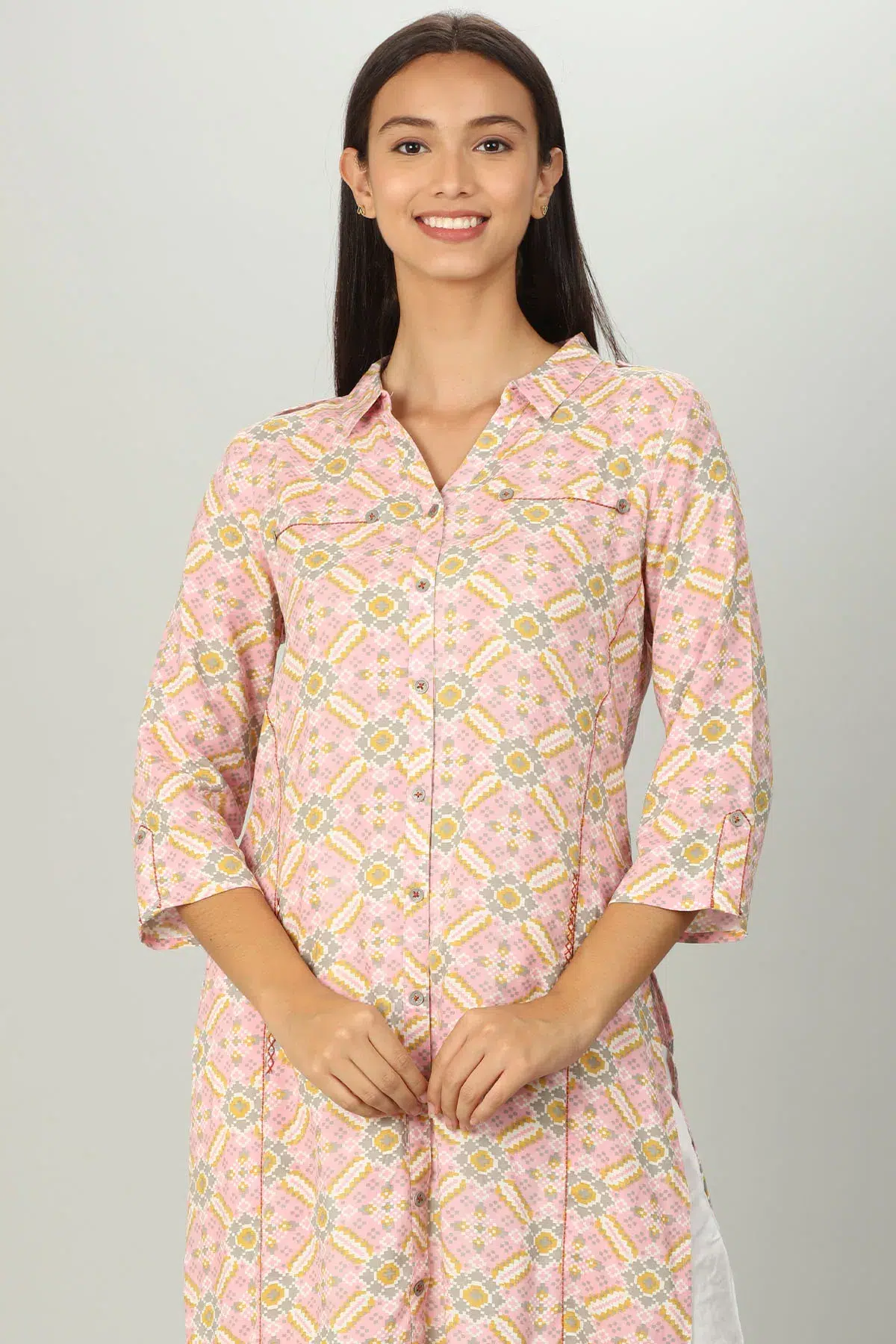 Printed Kurti In Pink Colour For Women