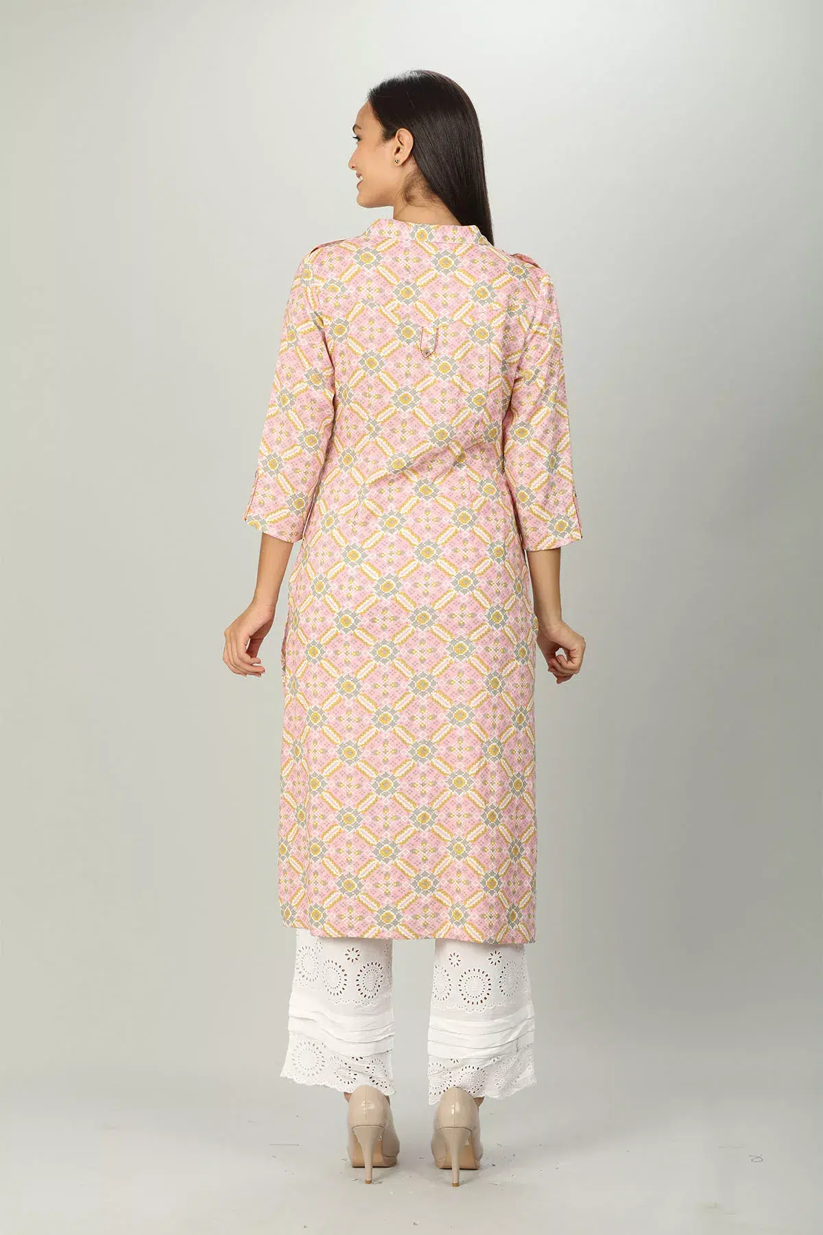 Printed Kurti In Pink Colour For Women
