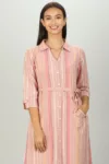 Stripe Kurti In Pink Colour For Women