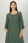 Polka Dot Dark Green Kurta For Ladies
