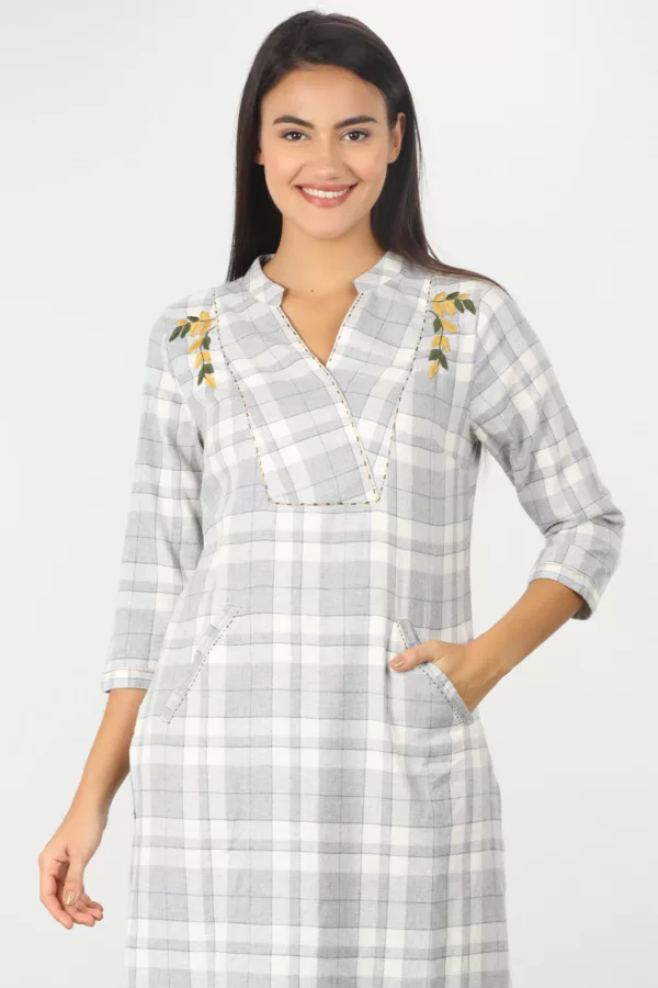 Grey Kurta For Women