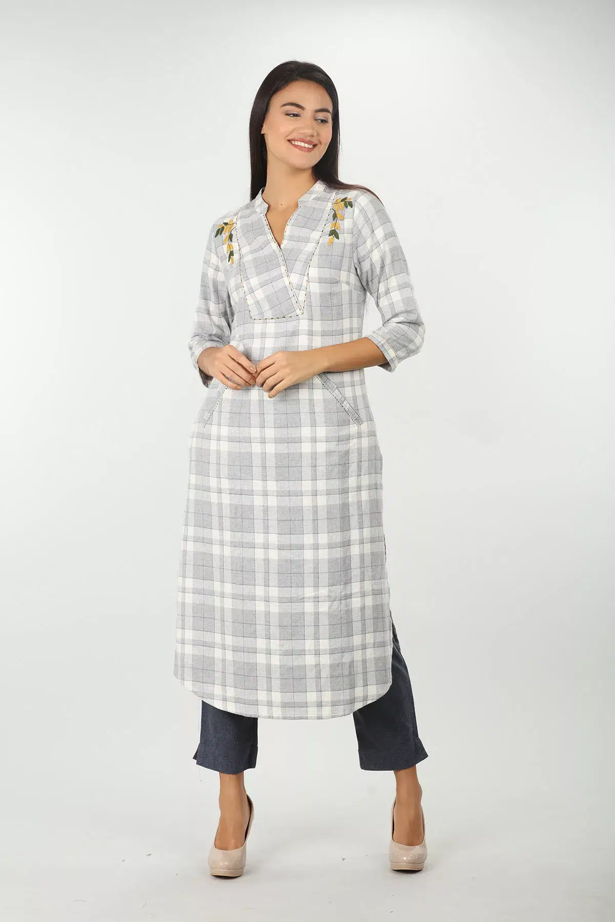 Grey Kurta For Women
