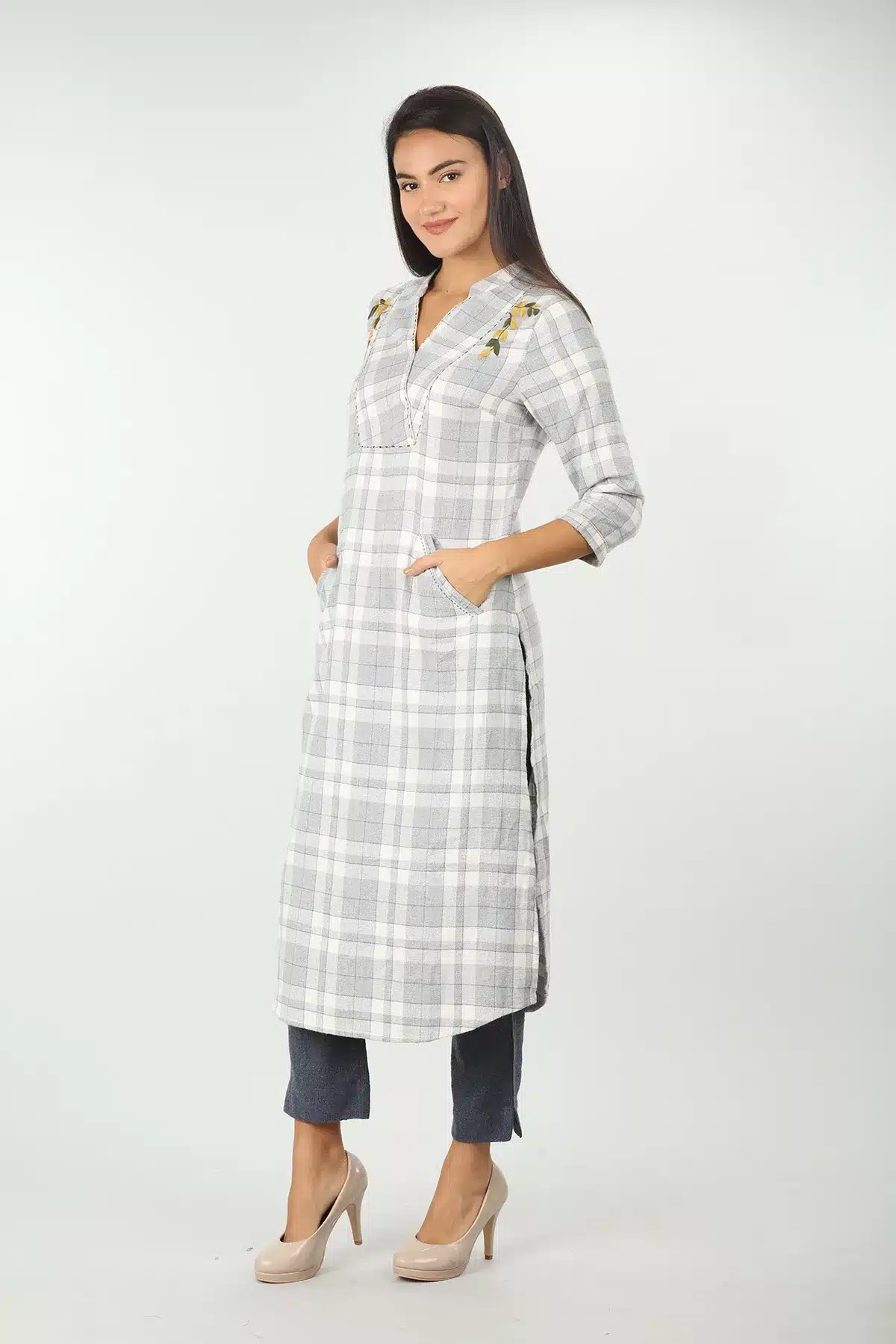 Grey Kurta For Women