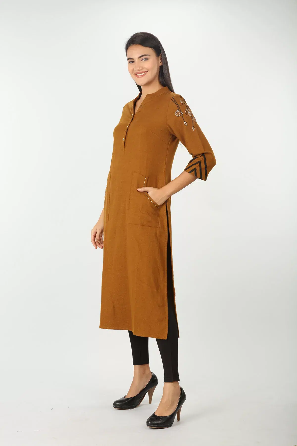 Solid Brown Kurtis For Women