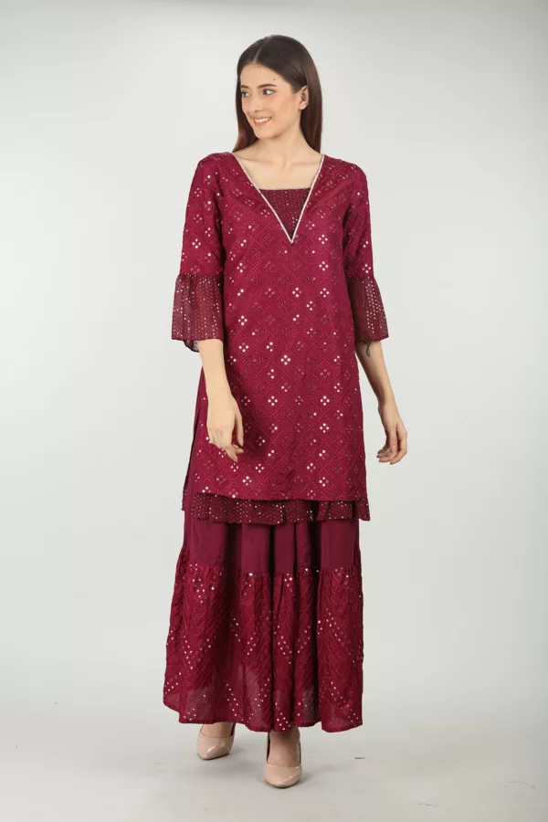 Wine Kurti For Women