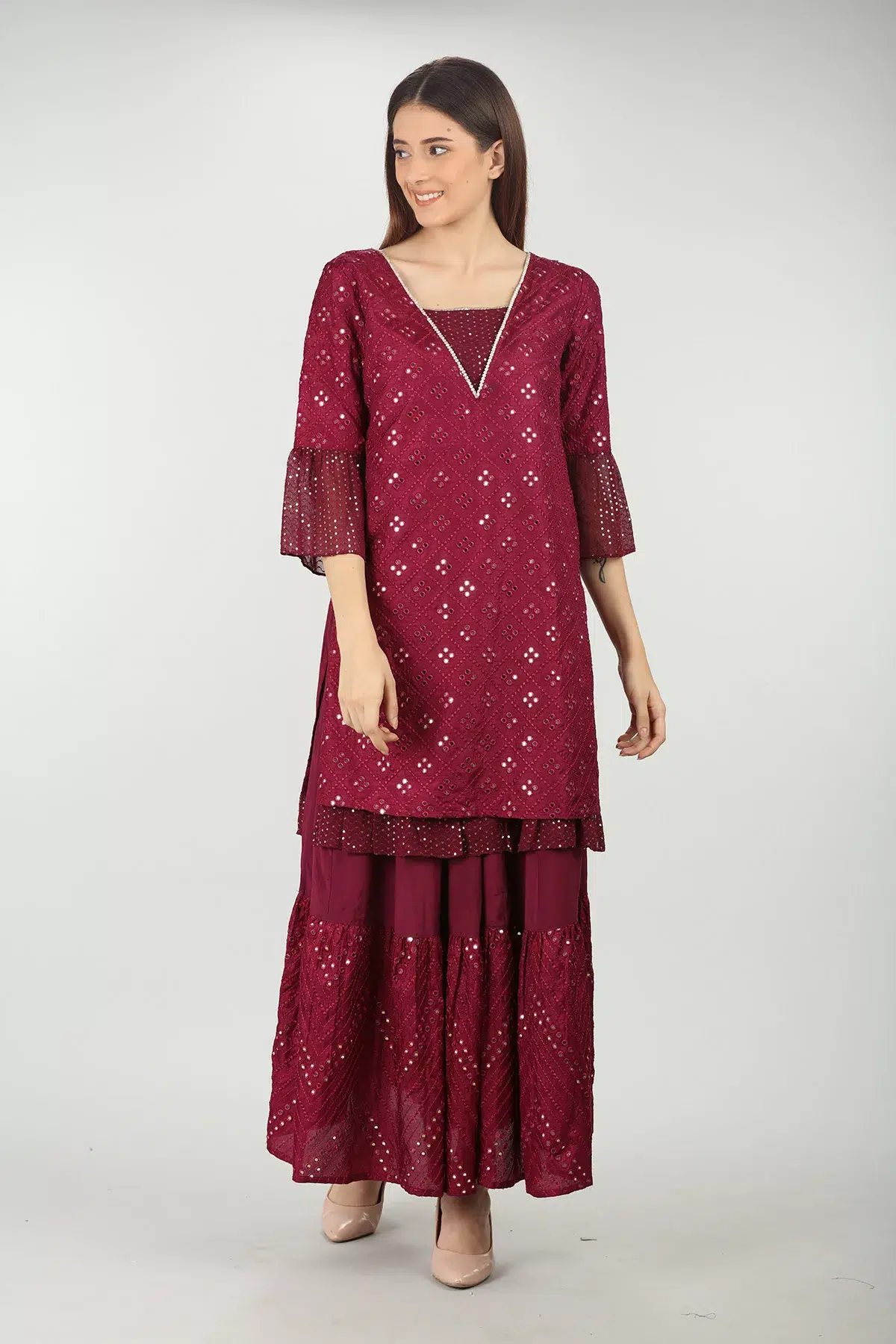 Wine Kurti For Women