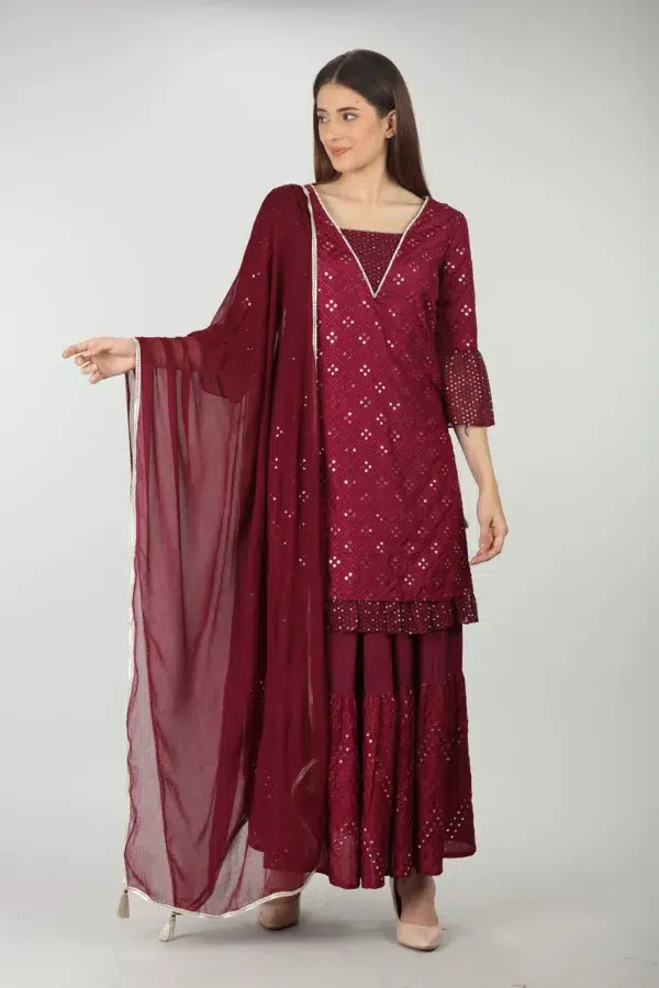 Wine Kurti For Women