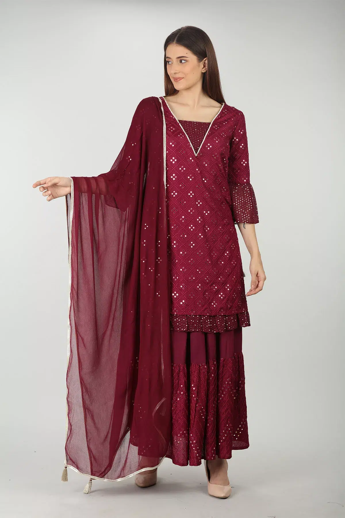 Wine Kurti For Women