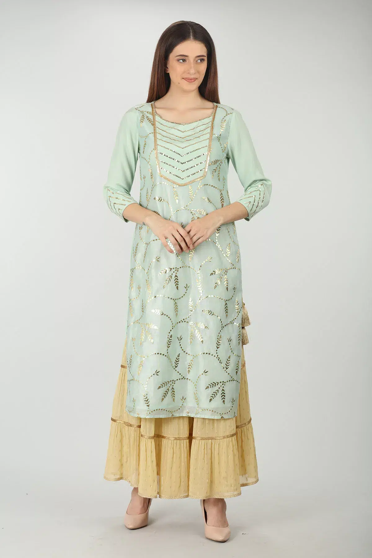 Sage Green Kurti For Women