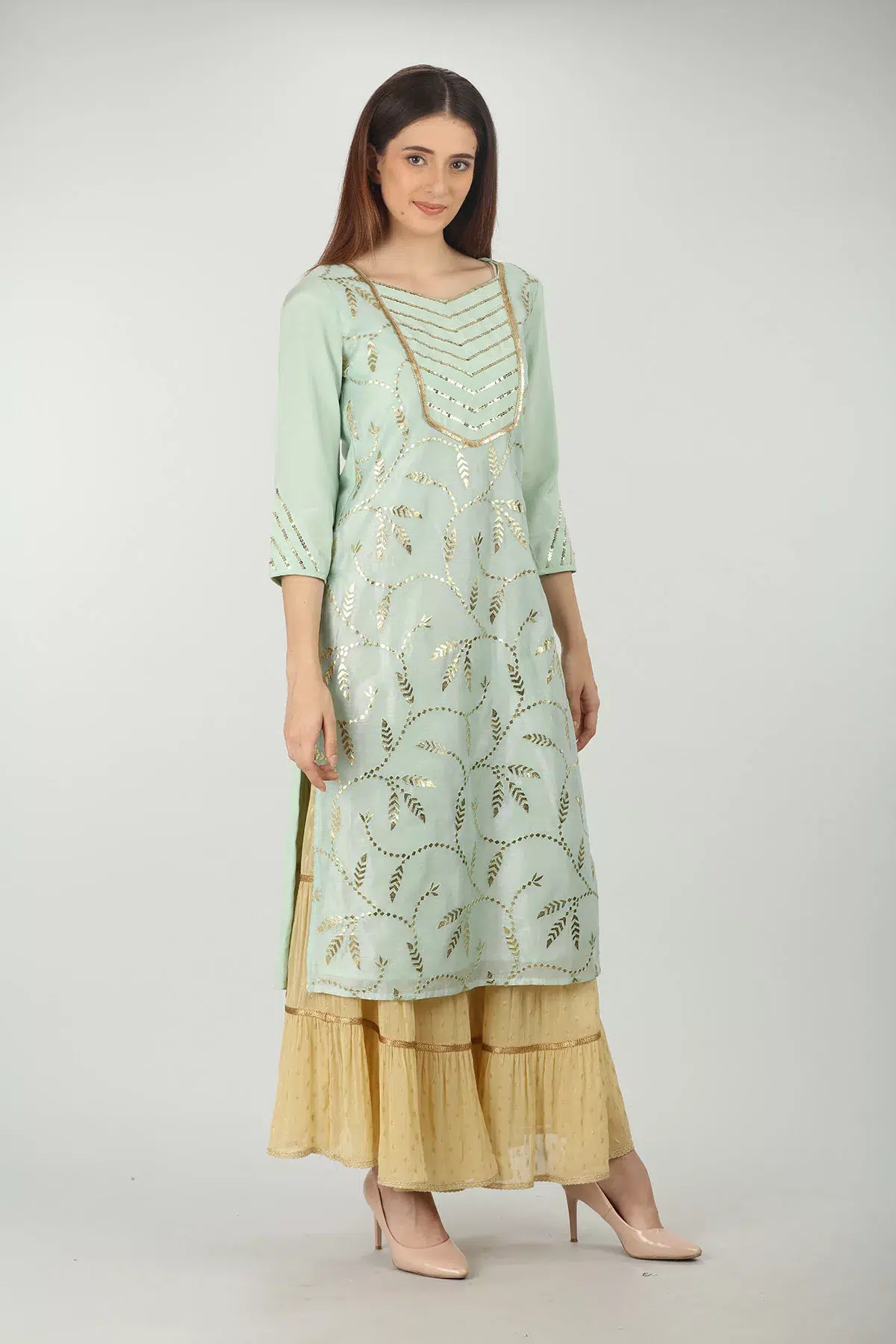 Sage Green Kurti For Women