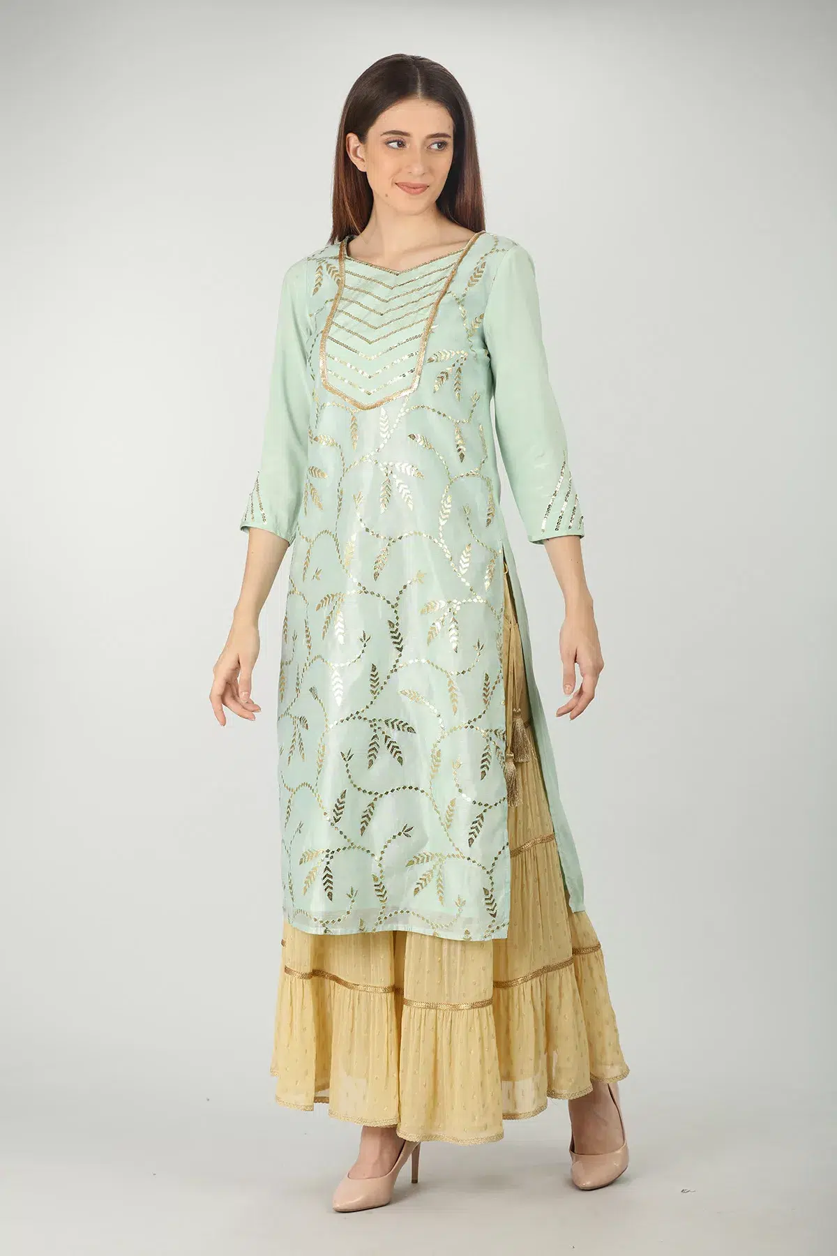Sage Green Kurti For Women