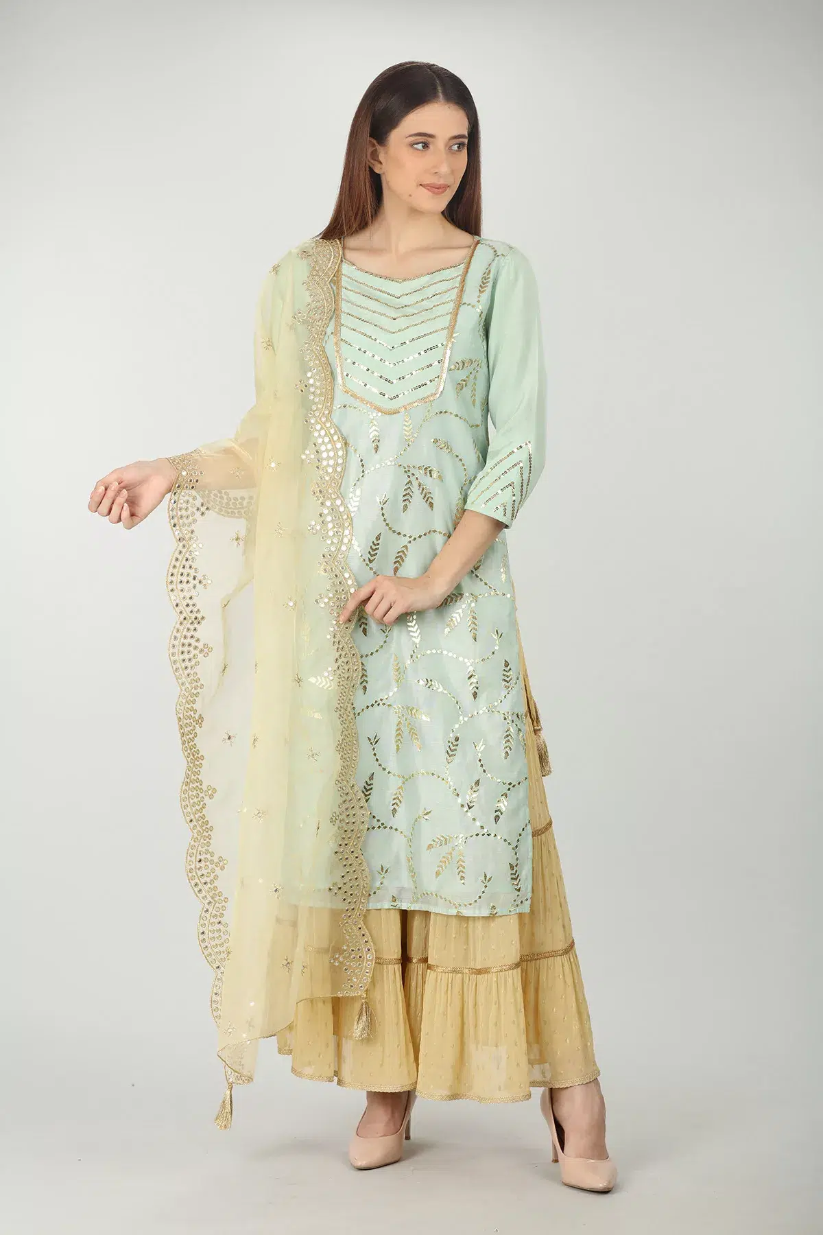 Sage Green Kurti For Women