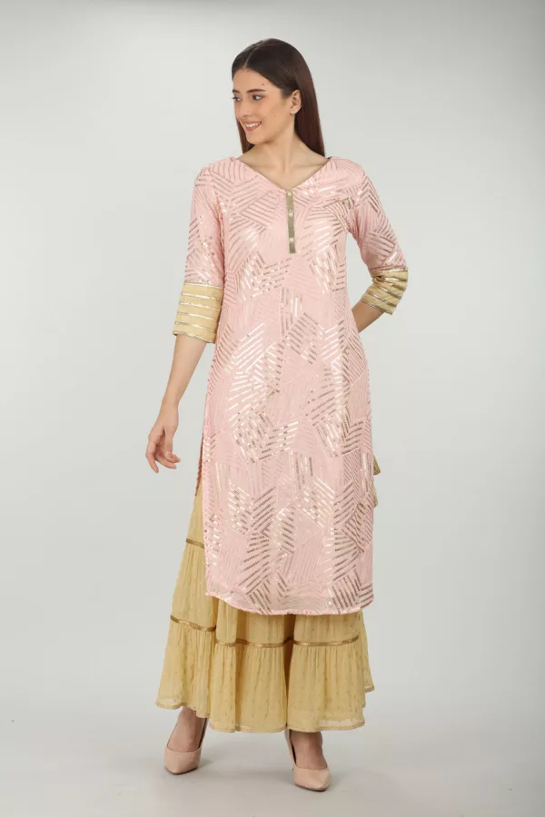 Kurti In Pink Colour For Women
