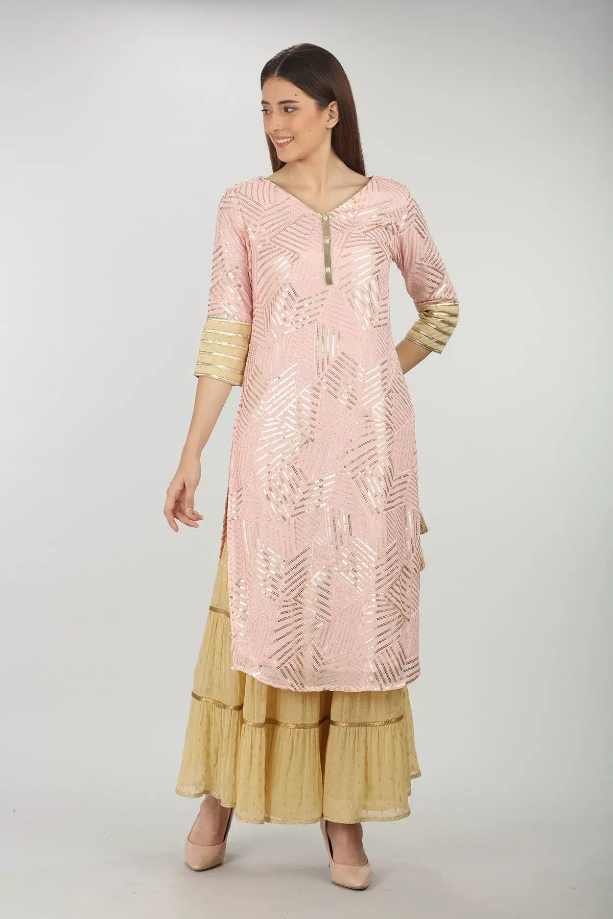 Kurti In Pink Colour For Women