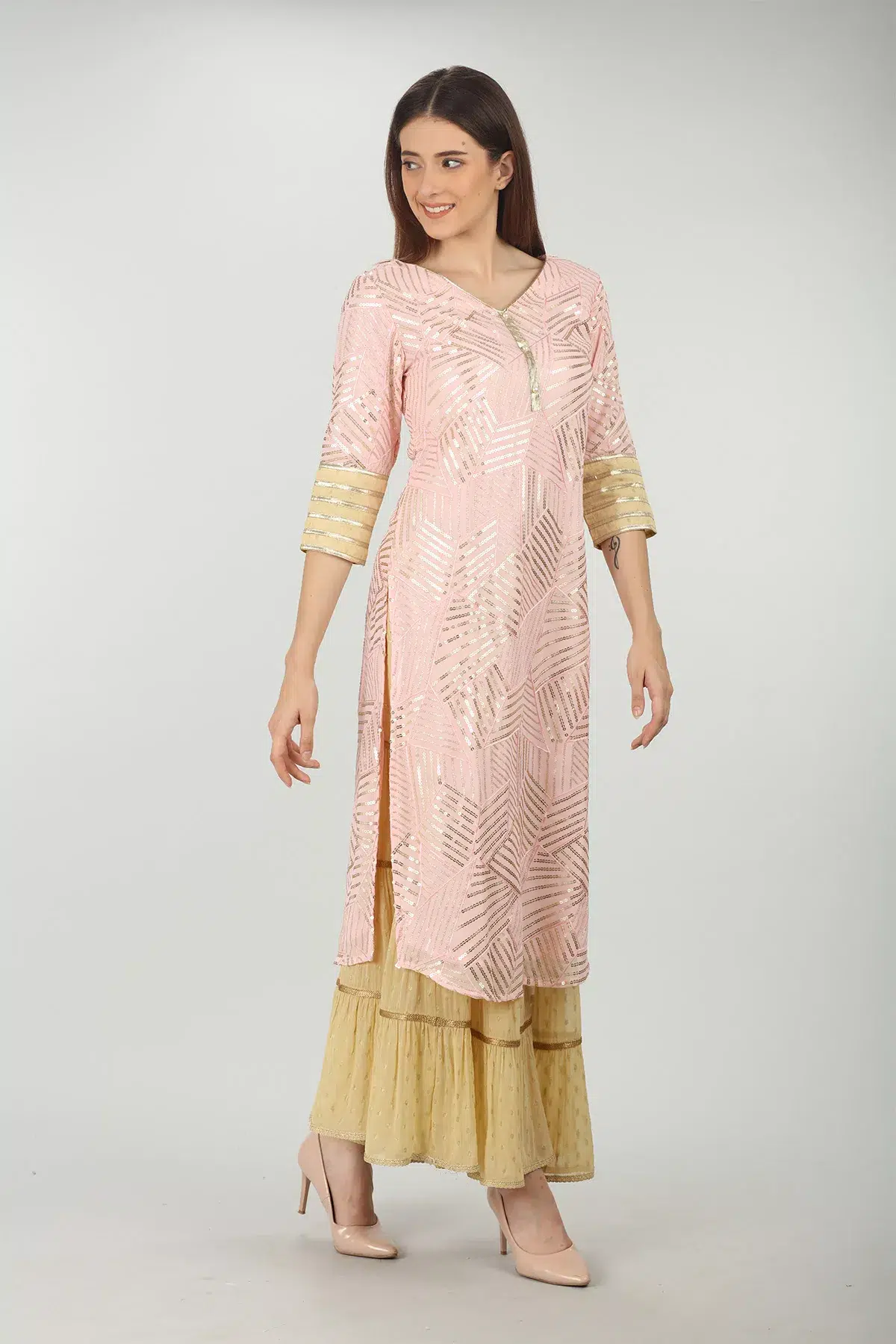 Kurti In Pink Colour For Women