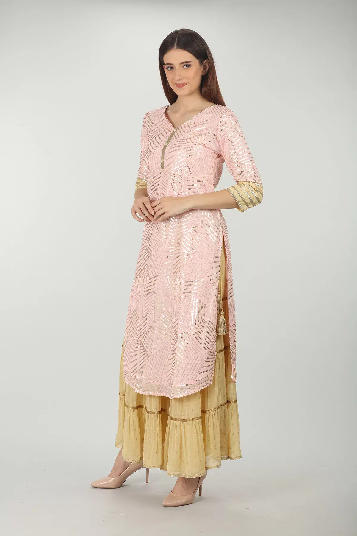 Kurti In Pink Colour For Women